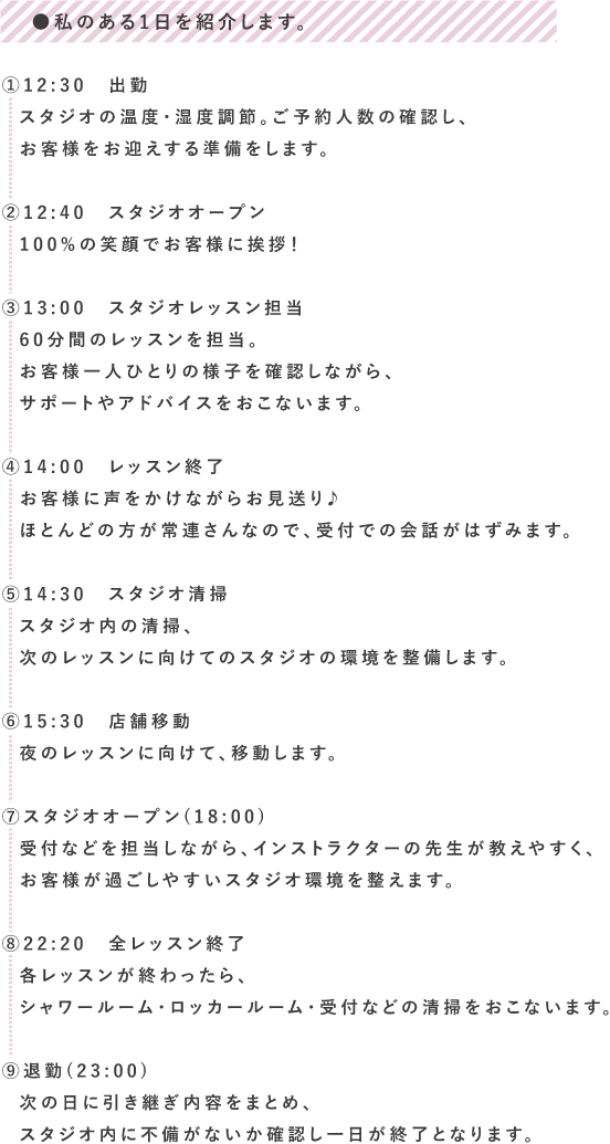 私のある1日を紹介します。